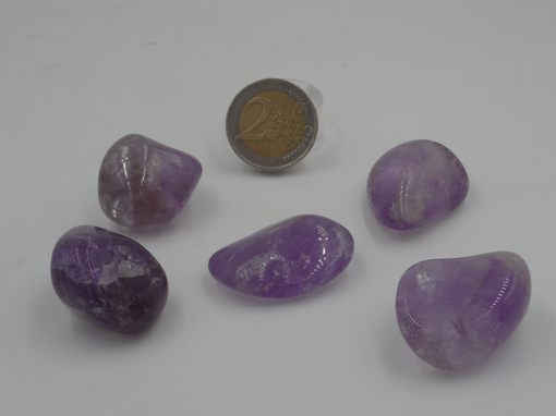 pierres roulées en améthyste violette