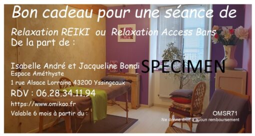 Bon cadeau Omikao Yssingeaux